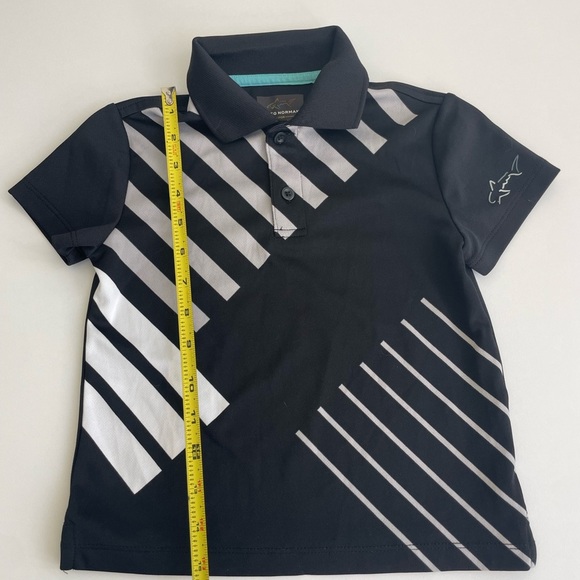 Greg Norman Kids Polo with Black and White Geometric Design Size 4T - Picture 4 of 9
